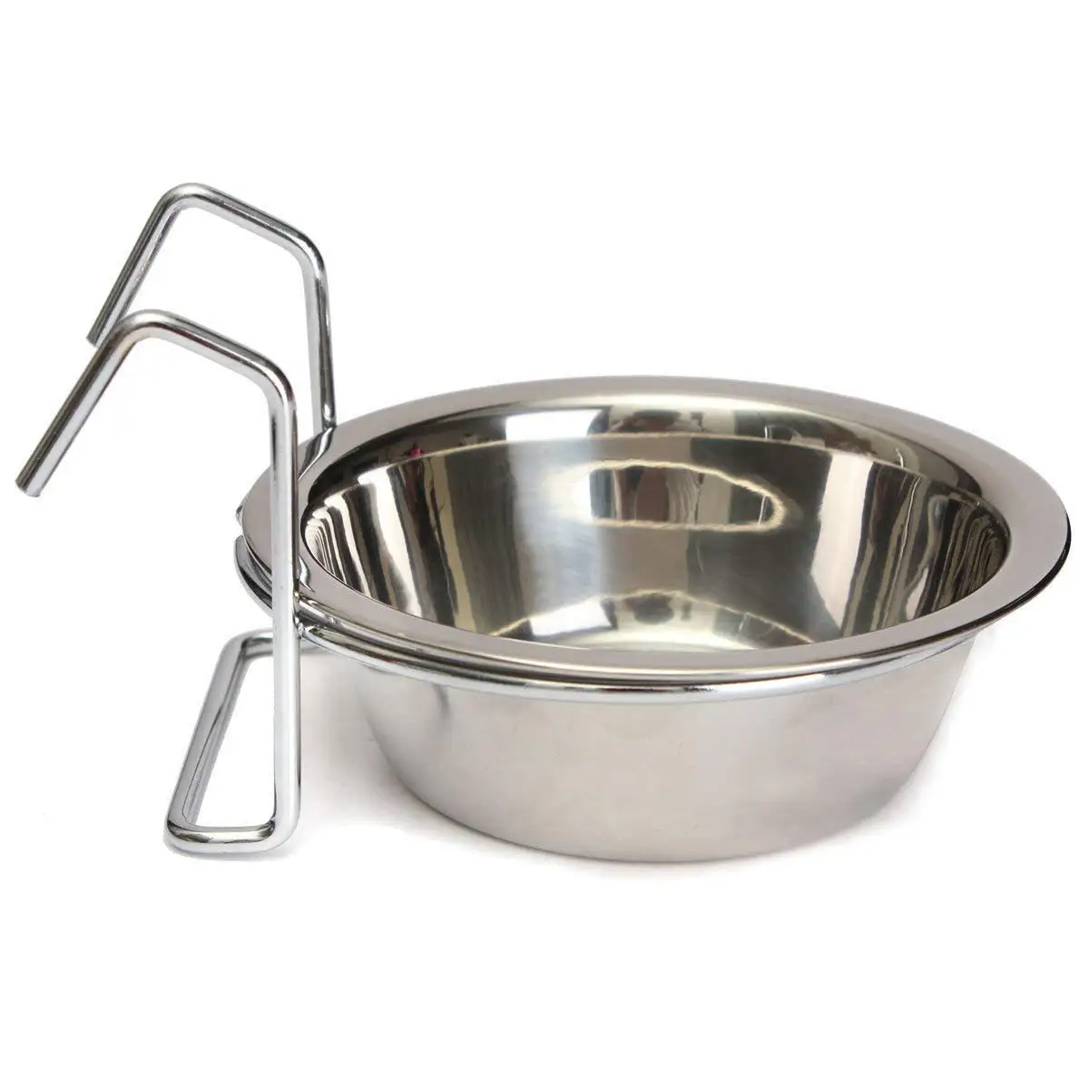 

Приспособление для питомцев из нержавеющей стали с крючком на болтах, съемная миска для еды, кормушка для собак, кошек, попугаев, птиц, кроли...