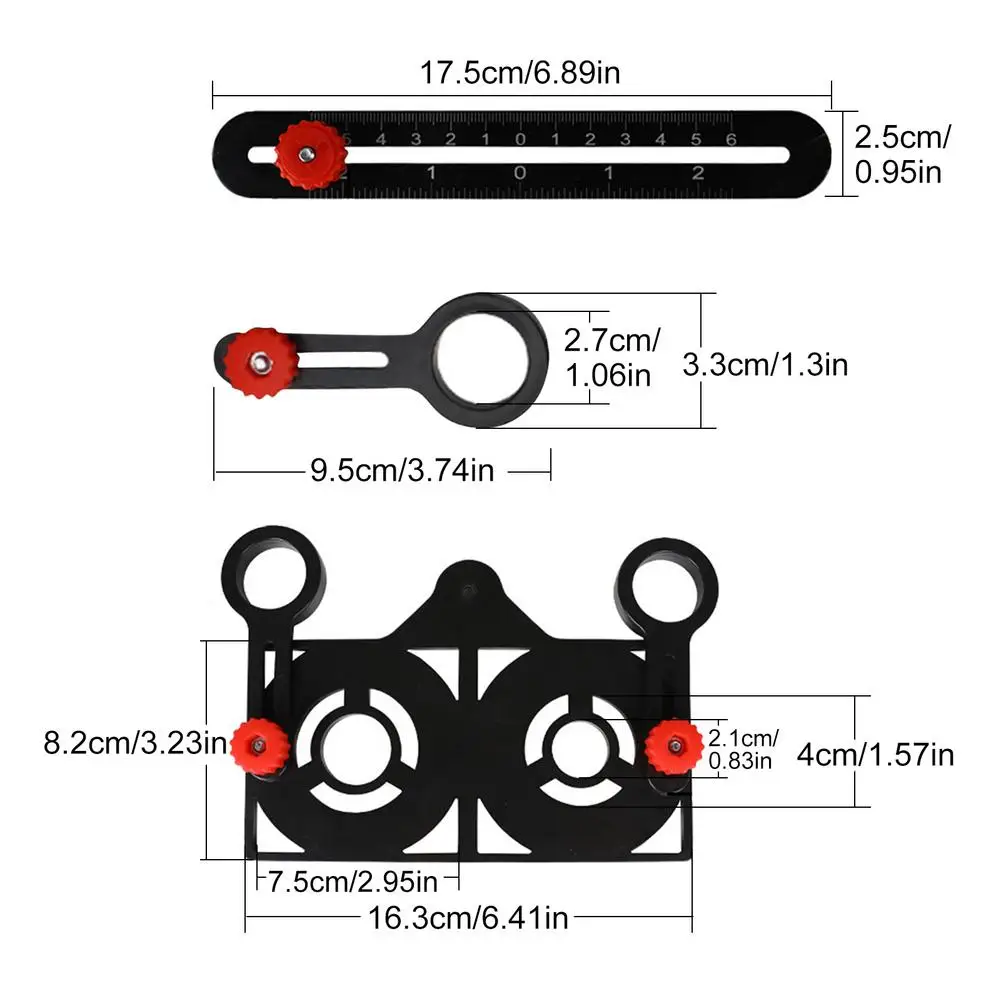 Multi Angle Measuring Ruler Tool Thicken Aluminum Alloy Folding Tile Hole Punch Guide Locator For Accurate Measure | Инструменты