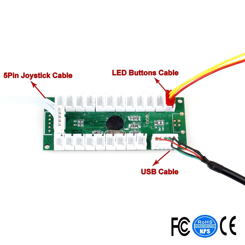 Набор запасных частей для аркадных игр DIY светодиодный USB энкодер ПК 2/4/8 джойстик