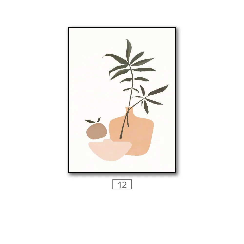 

Abstract Flower Woman Face Line Orange Canvas Painting Bedroom Wall Decoration Art Posters Home Decor Bedroom Modern Abstract