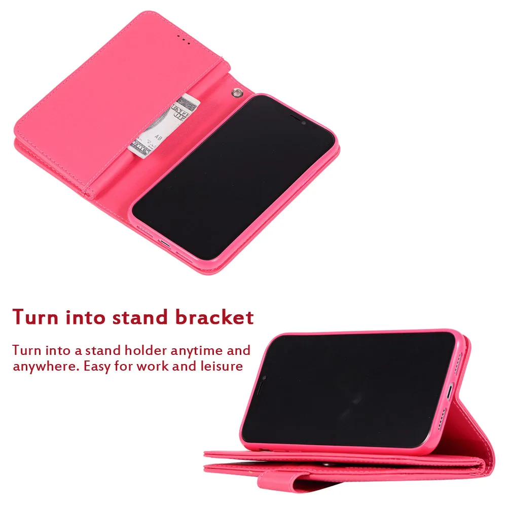 Блестящий кожаный чехол на молнии для iPhone 11 Pro Max 2019 кошелек Магнитный флип-чехол