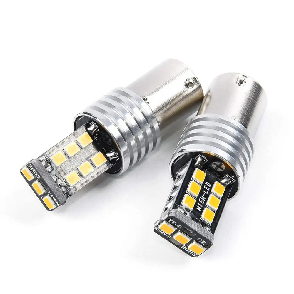 2 шт. светодиодсветодиодный лампы для указателей поворота 1156 P21W 3157 BA15S 15SMD 2835 |