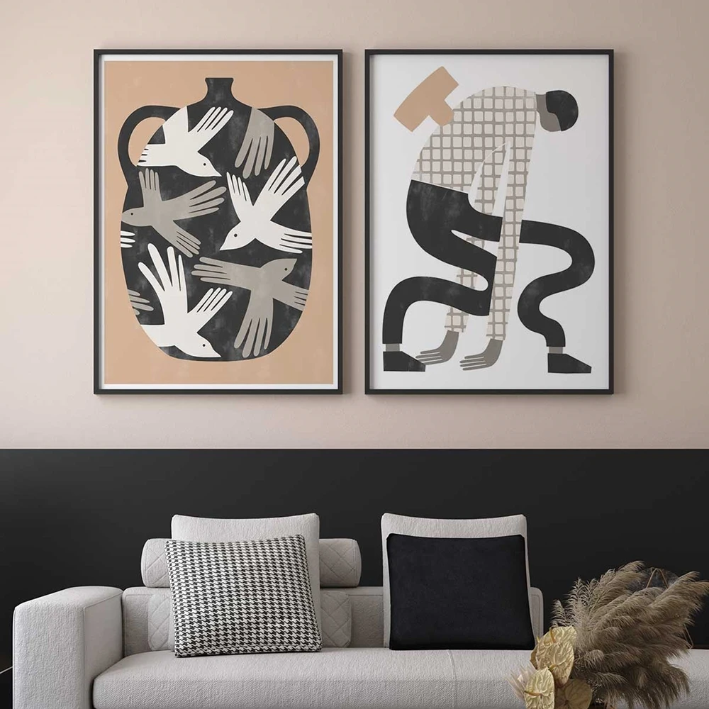 Настенное художественное полотно живопись потеря энергии птица ловушка