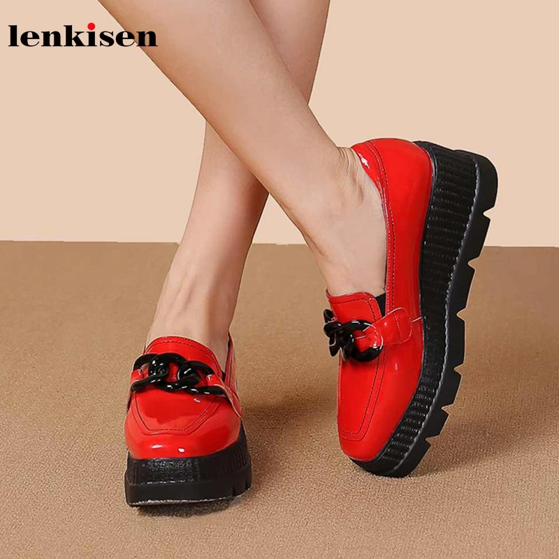 Lenkisen/дышащая обувь из натуральной кожи без застежки с круглым носком