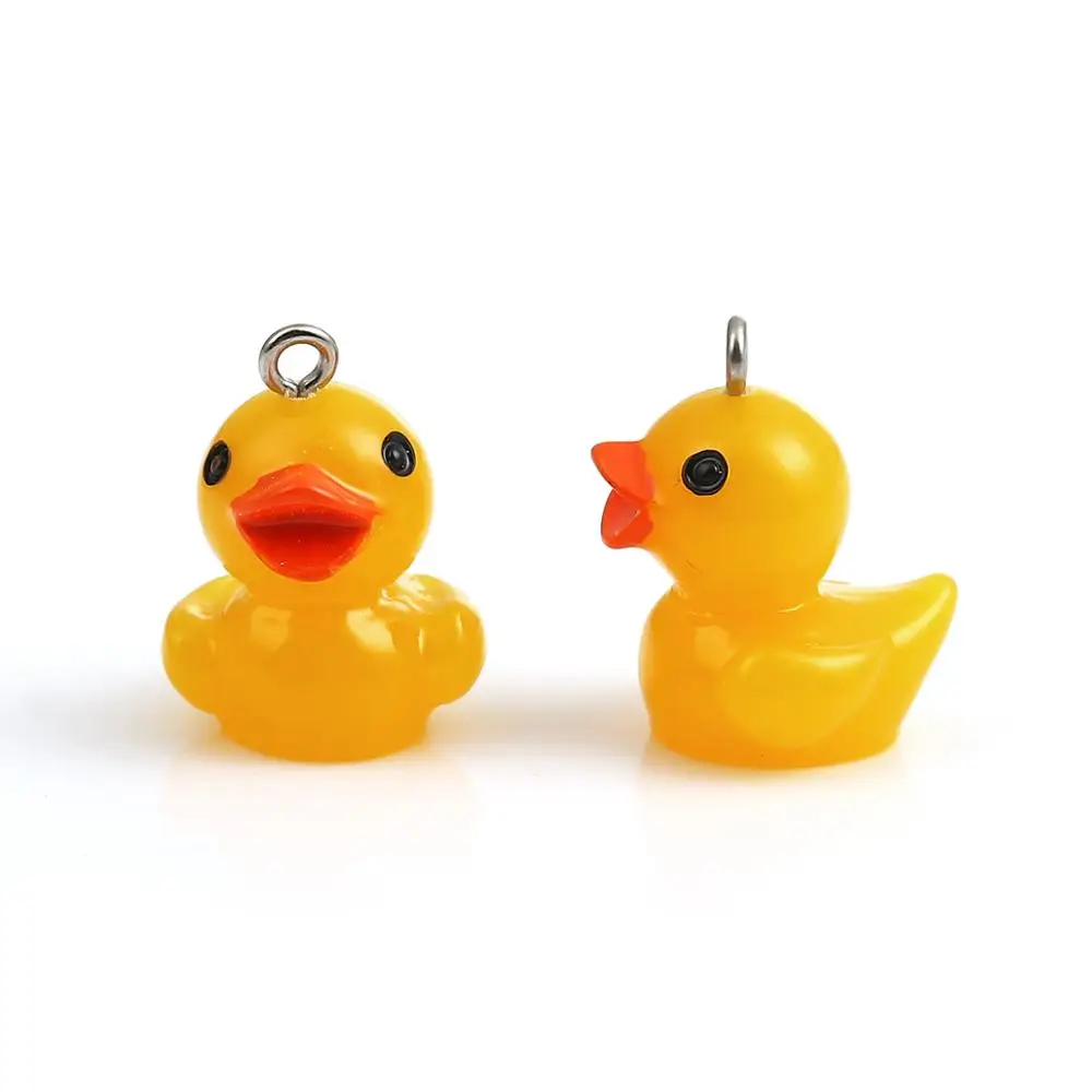 DoreenBeads Модный кулон из смолы в стиле утки желтое животное амулеты ювелирное