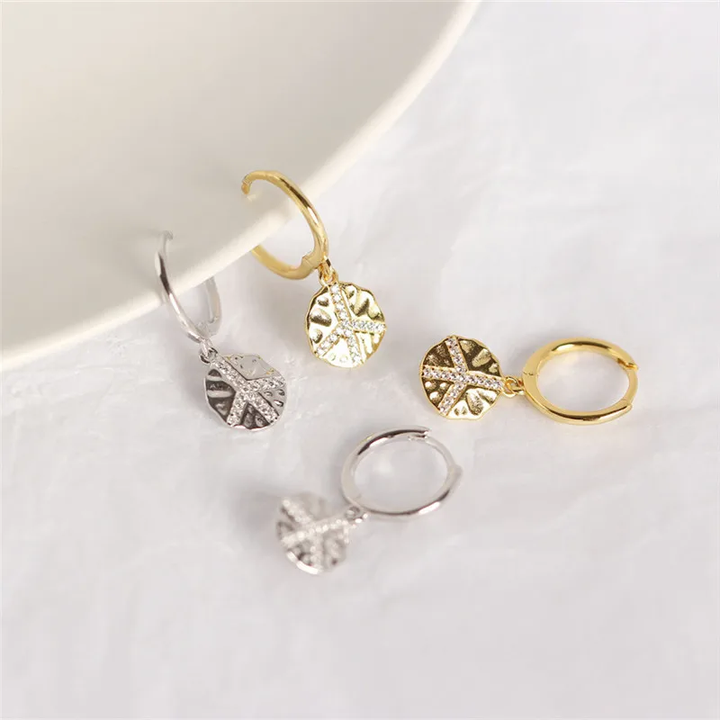 Серьги из серебра 925 пробы круглые серьги с простым логотипом мира ювелирные