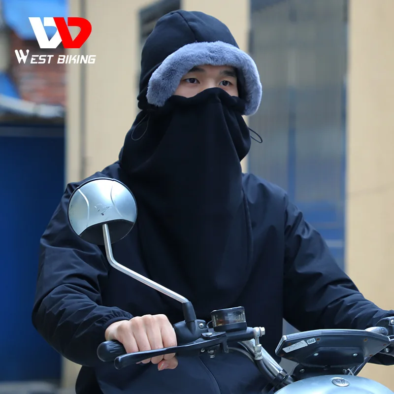 Балаклава маска для лица зимняя теплая флисовая с капюшоном ветрозащитная