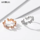 Женские кольца с бабочкой SIPENGJEL, открытые Регулируемые кольца в форме насекомого, 2021