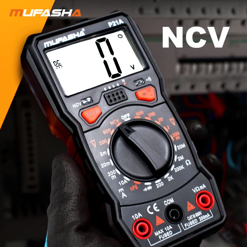 Мультиметр MUFASHA TRUE RMS AC/фонарик постоянного тока цифровой 6000 отсчетов NCV умный