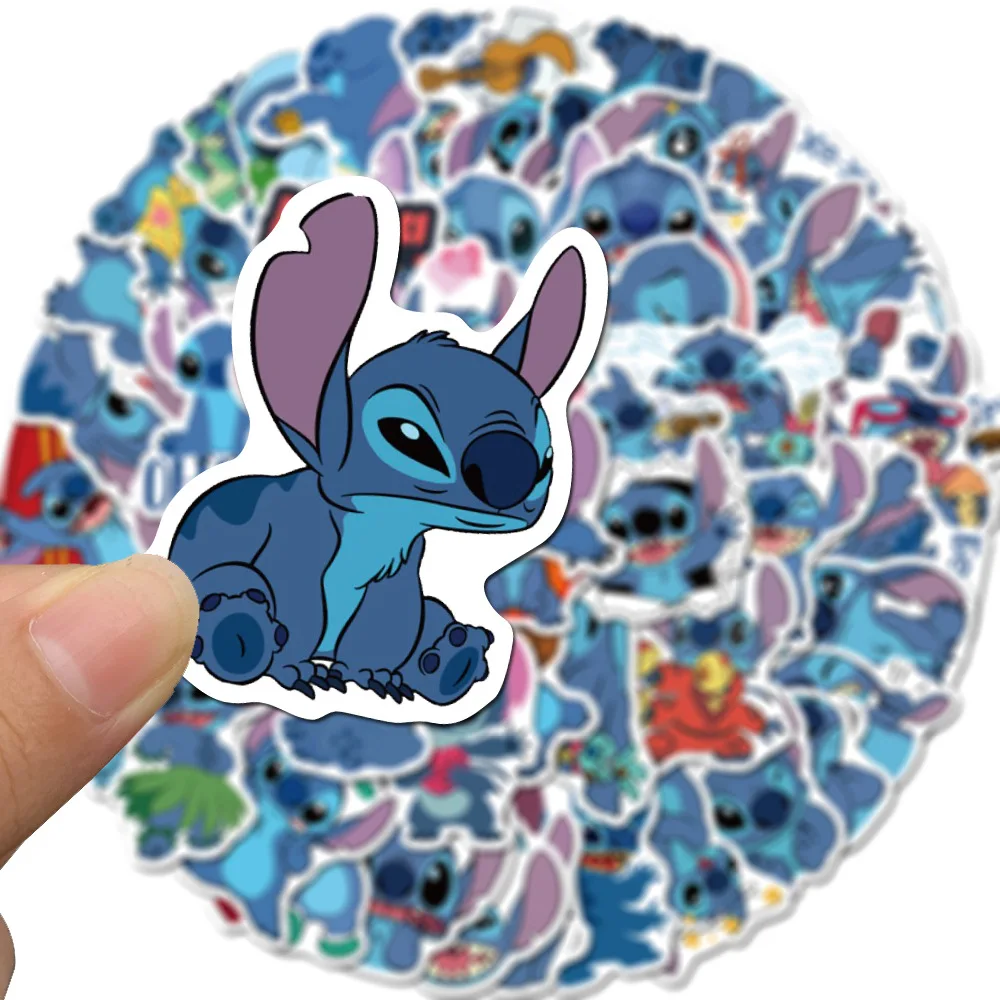 Disney-pegatina de anim&eacute;, Mickey Mouse de punto, Blancanieves, equipaje, Piano, coche, bicicleta, pegatina de Graffiti, pegatinas impermeables, regalos de juguete-4