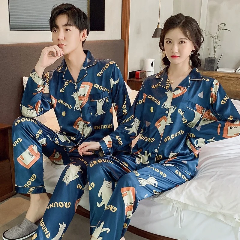 

Pajamas for Women Ice Silk Pajamas Long Satin Pyjamas Women Set Plus Size Pyjamas Sexy Loose Home Service Suit Night Gown 2021