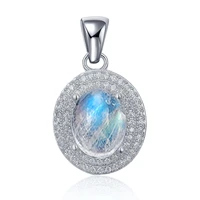 925 sterling silver 1 25ct natural moonstone necklace engagment wedding jewelry moonstone pendant