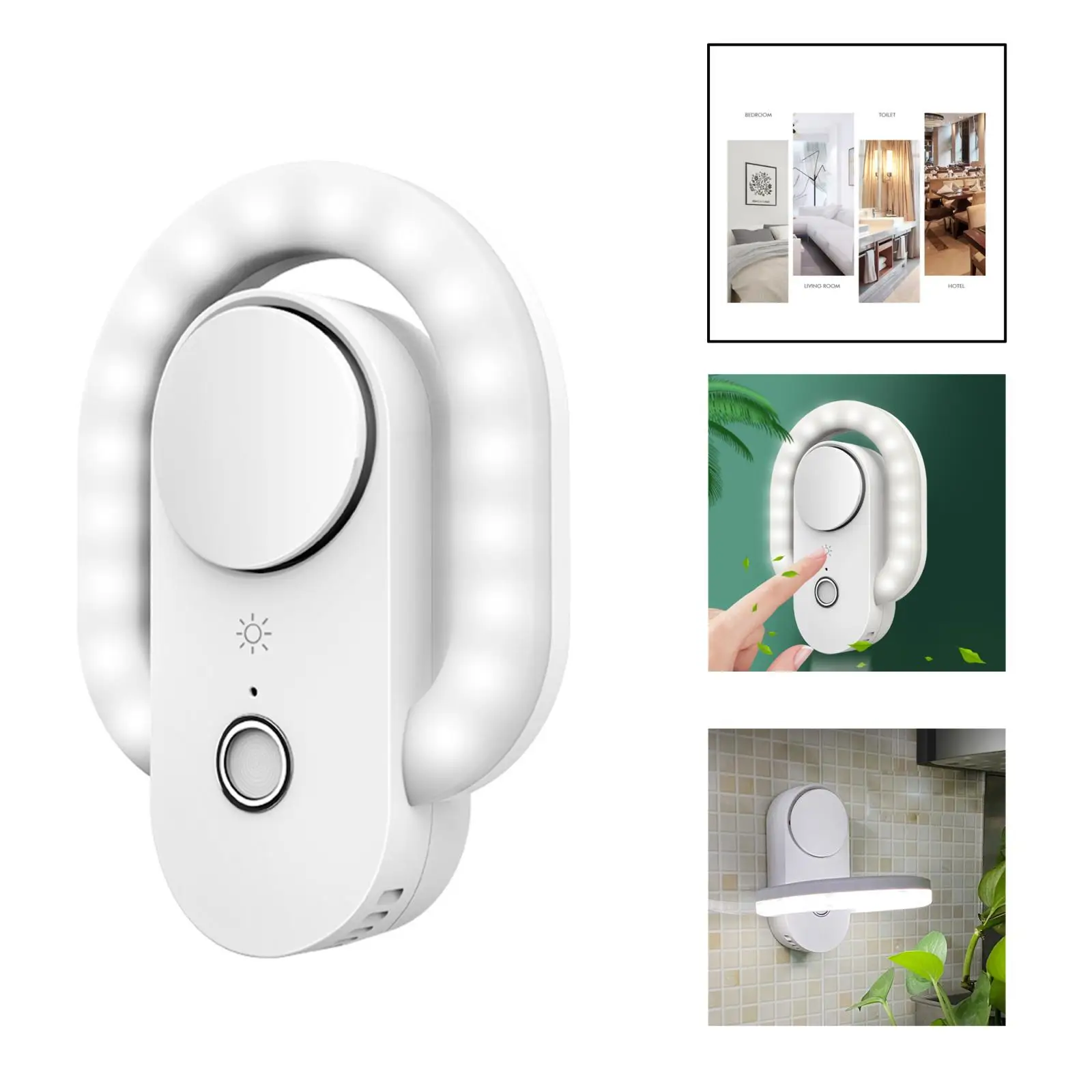 

Multi-functional LED Bedside Night Lights Intelligent Human Body Induction Lamp Air Purification Lighting 65007000K