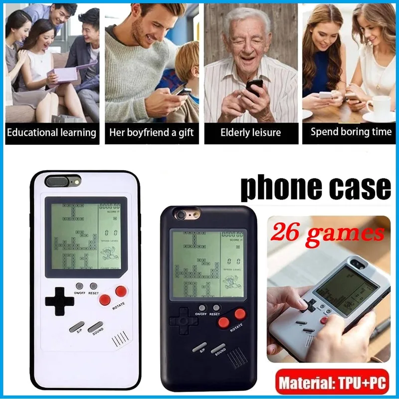 Phonecase для iPhone 11 12 Pro Max XS XR X 7 8 6 + SE 2 Mini Gameboy чехол телефона Telefon Ретро игровой розовый