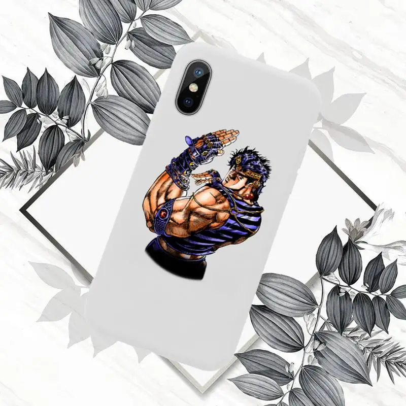

JoJo's Bizarre Adventure Phone Case White Candy Color for iPhone 11 12 mini pro XS MAX 8 7 6 6S Plus X SE 2020 XR