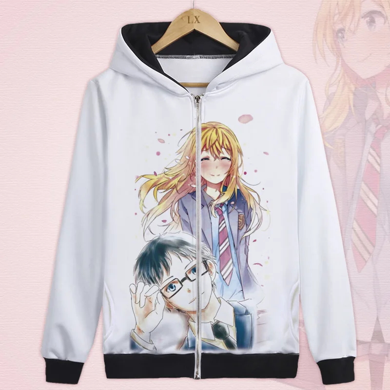 Костюмы для костюмированной вечеринки Miyazono Kaori Arima Kousei в апреле куртка с