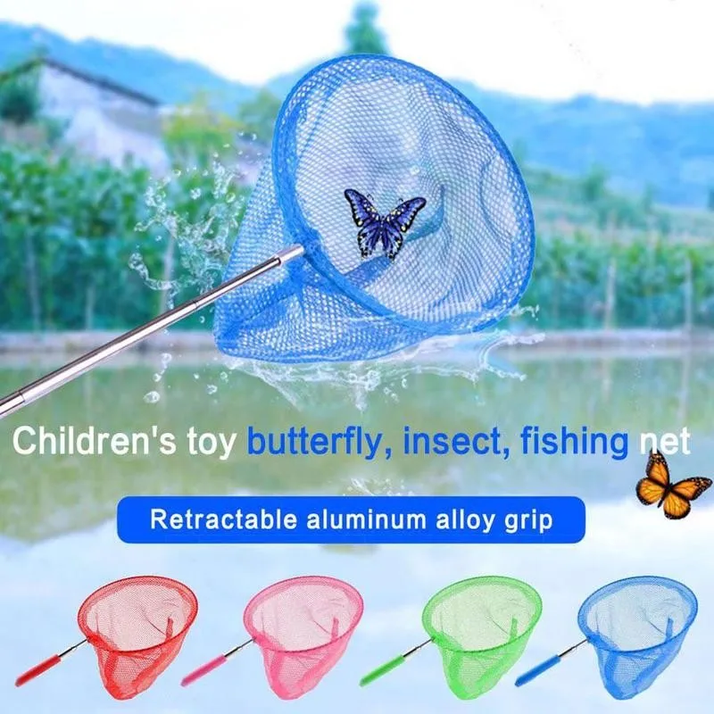 

Summer Telescopic Steel Fishing Net Catching Outdoor Toys Insect Butterfly Nets Children's Fishing Toys Playing Water Toys