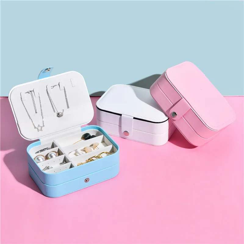 Jewelry Box Wholesale Earrings Earrings Ring Storage Box Necklace Bracelet Jewelry Portable Storage Box