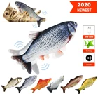 Игрушка для кошек, 30 см, USB-зарядка, имитация танцующей мягкой рыбы, искусственная кожа С Кошачьей Мятой для кошек