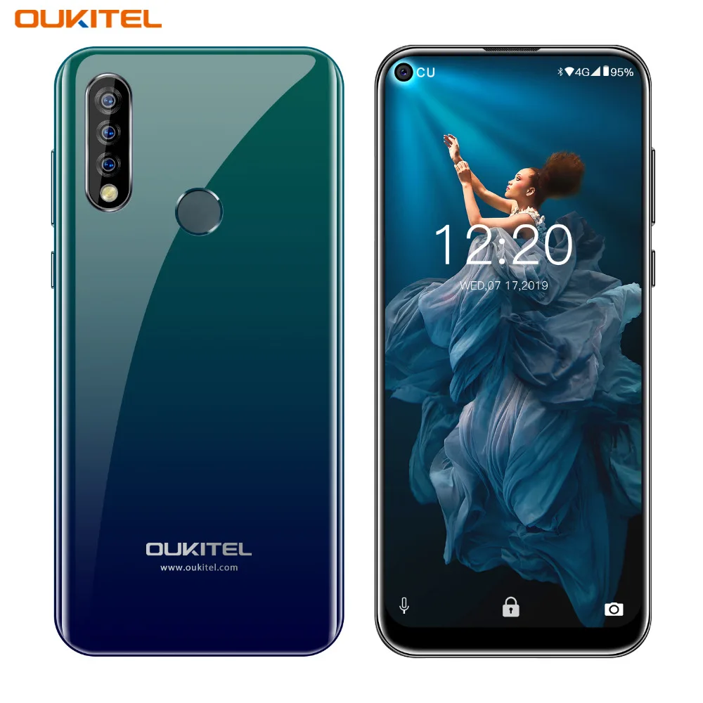 OUKITEL C17 Pro 6,35 ''Android 9,0 19:9 MT6763 4 Гб 64 Гб Смартфон Face ID Octa Core 3900 мАч Тройная камера 4G мобильный телефон