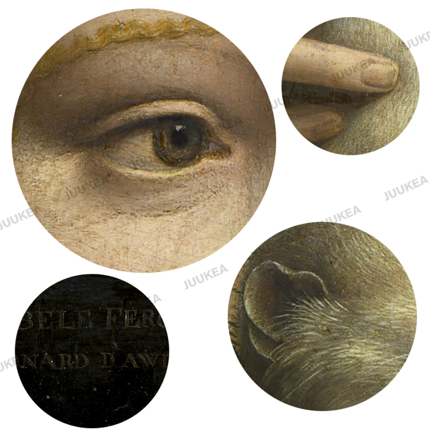 Леонардо да Винчи-леди с эрмином рисунок на холсте постер Классический картины