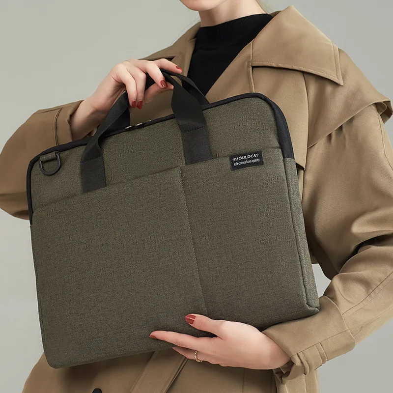 Men's Laptop Briefcase Computer Bag Business Document Organizer Ipad Tote Handbag Messenger Purse Strap Pouch Accessories Items