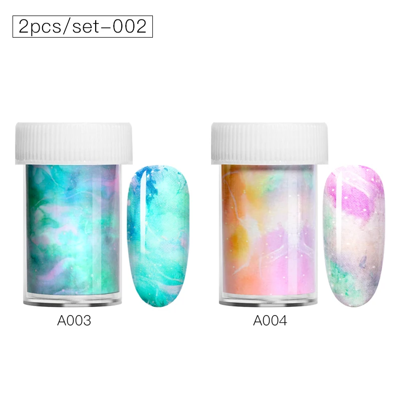 BZH06960 Gradient Rainbow Starry Sky Nail Foil Shimmer Japanese Syle for Nail Art Sticker Set Transfer Foils DIY Salon Wraps Decals - Цвет: BZH06960