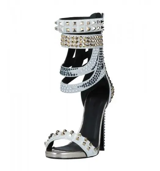 Moraima Snc Newest Rivets Studs Gladiator Heels Stiletto Heel Sandals Summer Sexy Open Toe Ankle Strap Thin Woman Shoes | Обувь