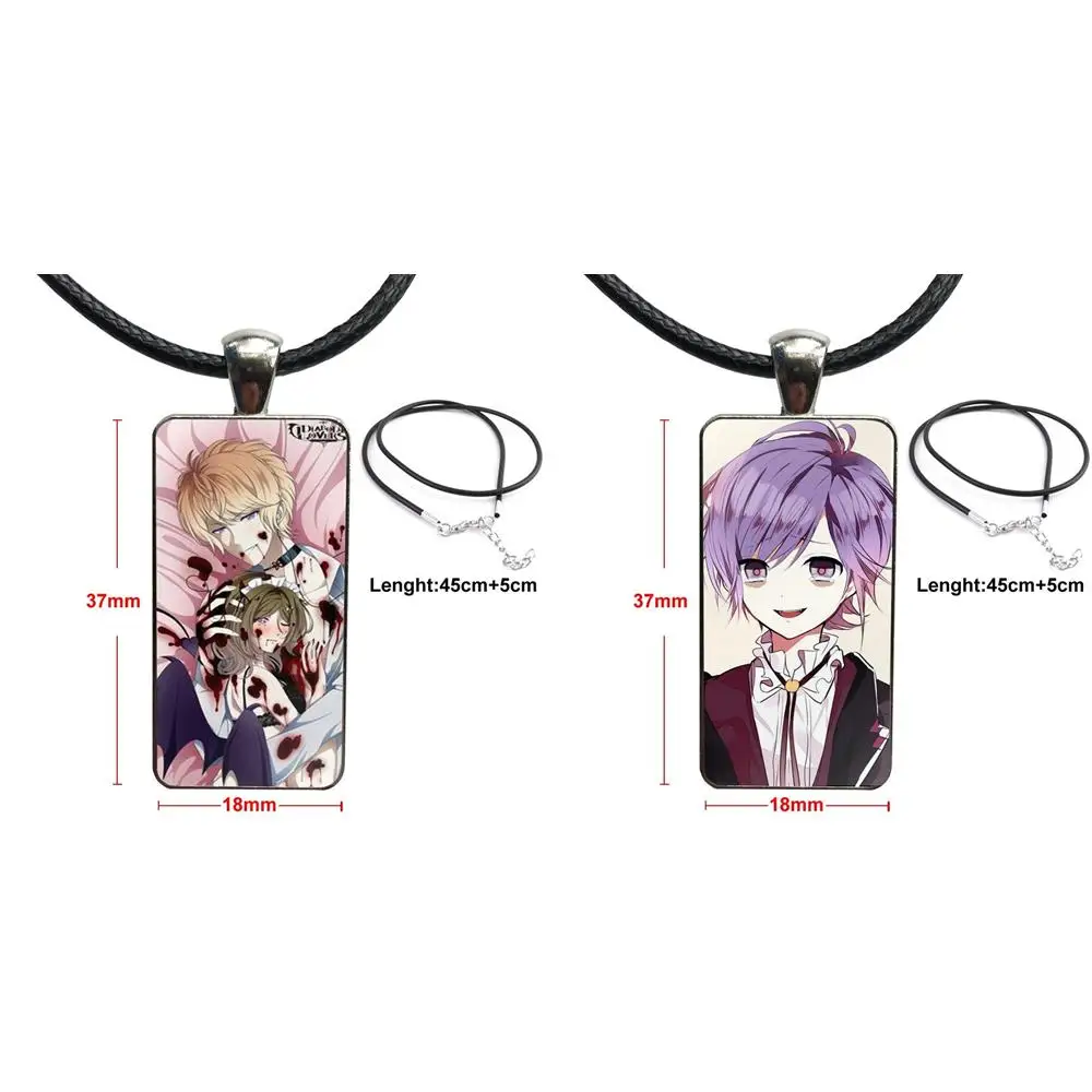 Женский кулон Diabolik ожерелье из нержавеющей стали с подвеской стекла ручной