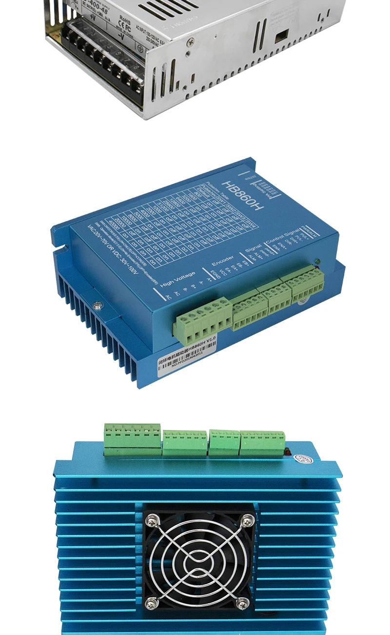 4 комплект Nema34 замкнутый контур шаговый двигатель 6A 4.5N.m/8.5Nm/12Nm+ 2-фазный и HB860H Гибридный Драйвер+ 400 Вт мощности для станка с ЧПУ