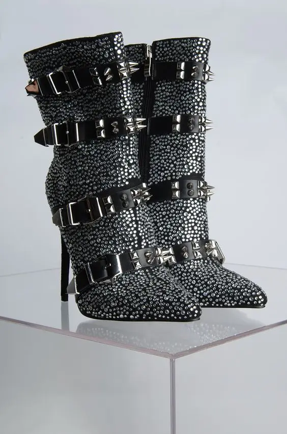 Сексуальные женские длинные сапоги на высоком каблуке для ночного клуба 2020