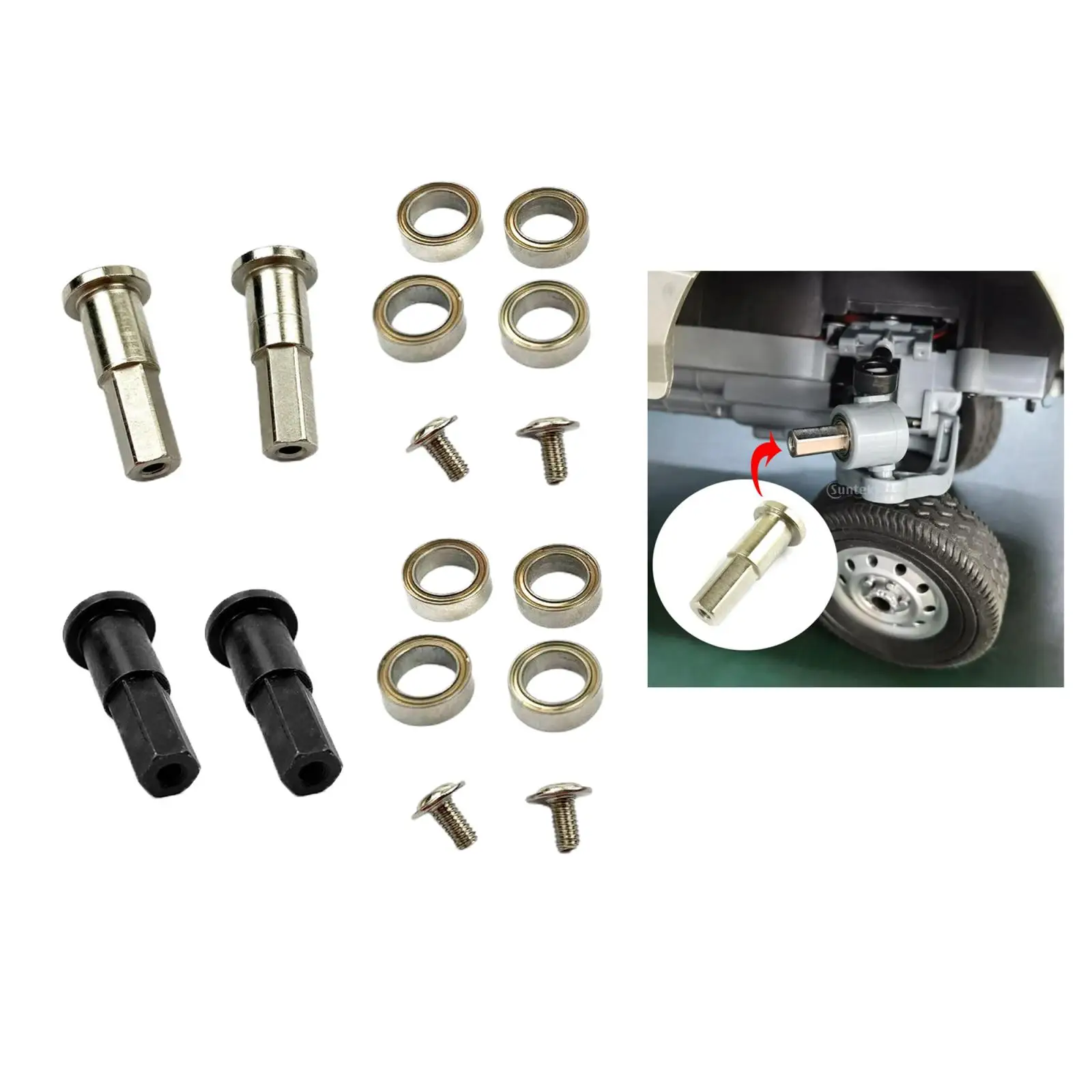 2x rc металлические колесные ос