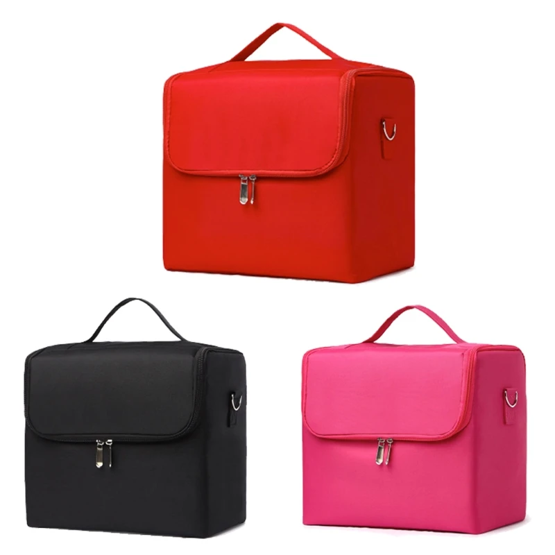 

Makeup Bag Hand-held Large Capacity Multi-layer Manicure Hairdressing Tool Kit Cosmetics Storage Case Toiletry Bags