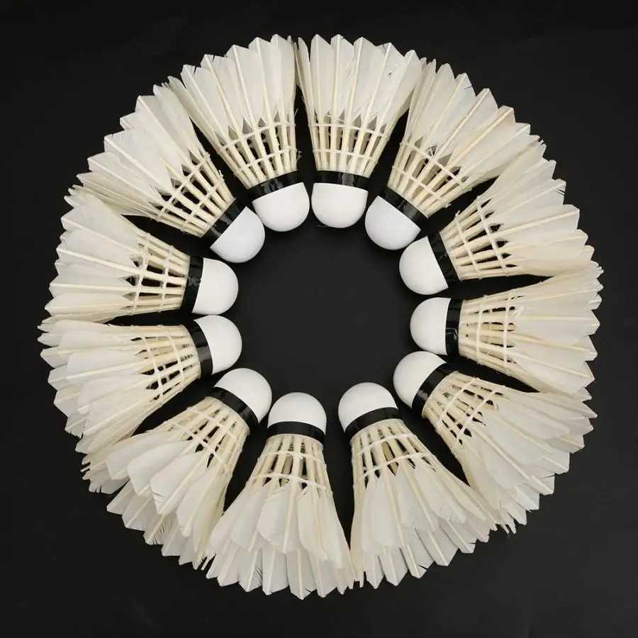 12 шт. высокоскоростные утки перо воланы для бадминтона открытый крытый Обучение