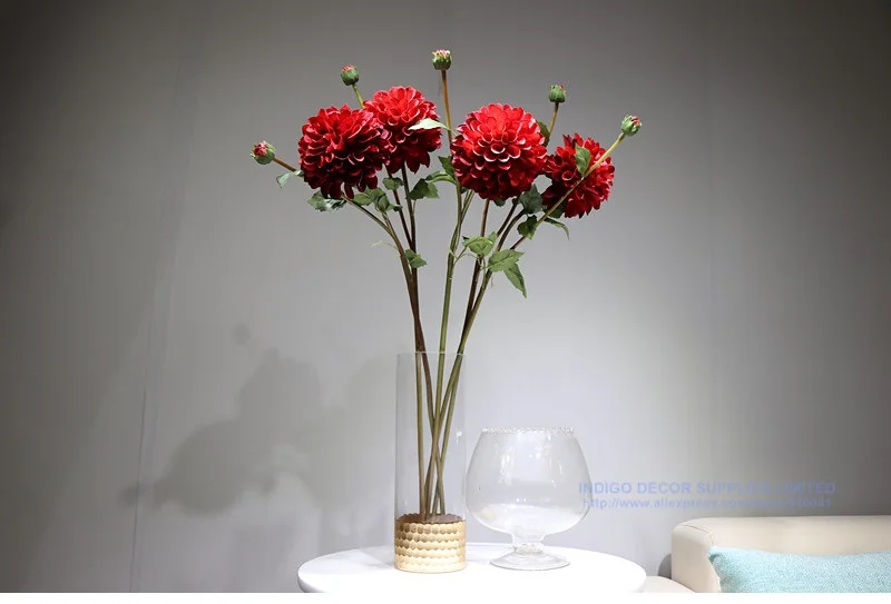 INDIGO-DIY красный цветок орхидеи/райская птица/Гербера/Калла/антуриум Цветочная композиция Свадебная вечеринка событие