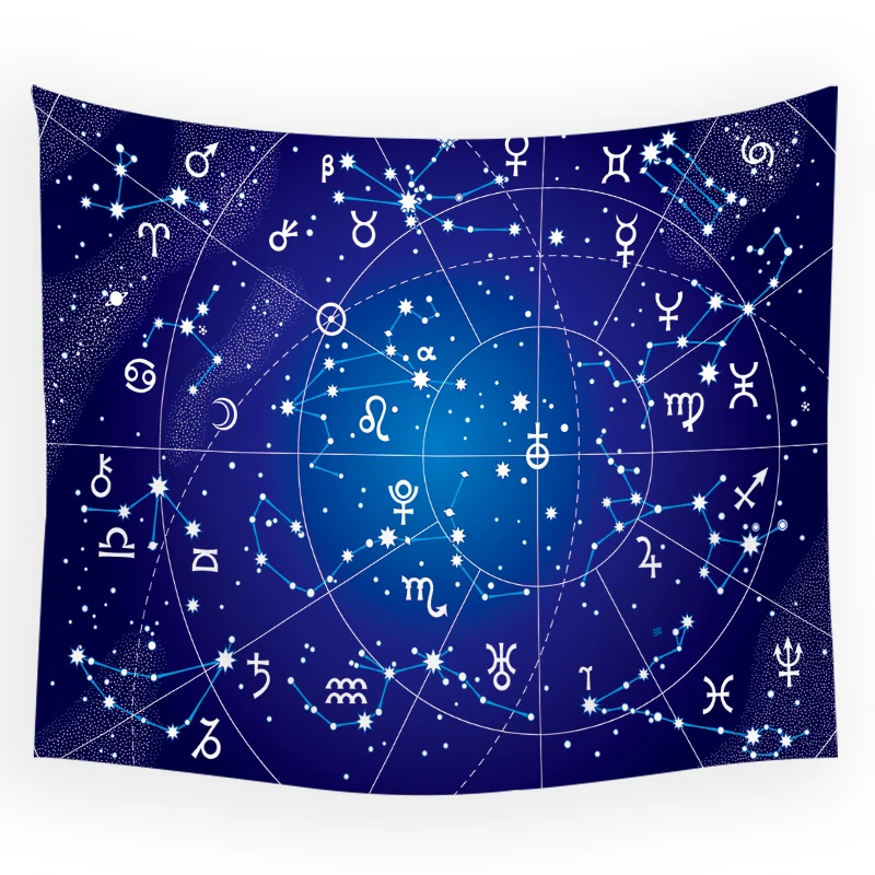 Психоделическое настенное пляжное полотенце с космическими звездами