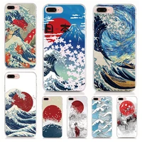 for one plus 8 pro 8t 7t pro z 5g nord n10 5g n100 case soft tpu print cartoon wave art japane back cover protective phone cases