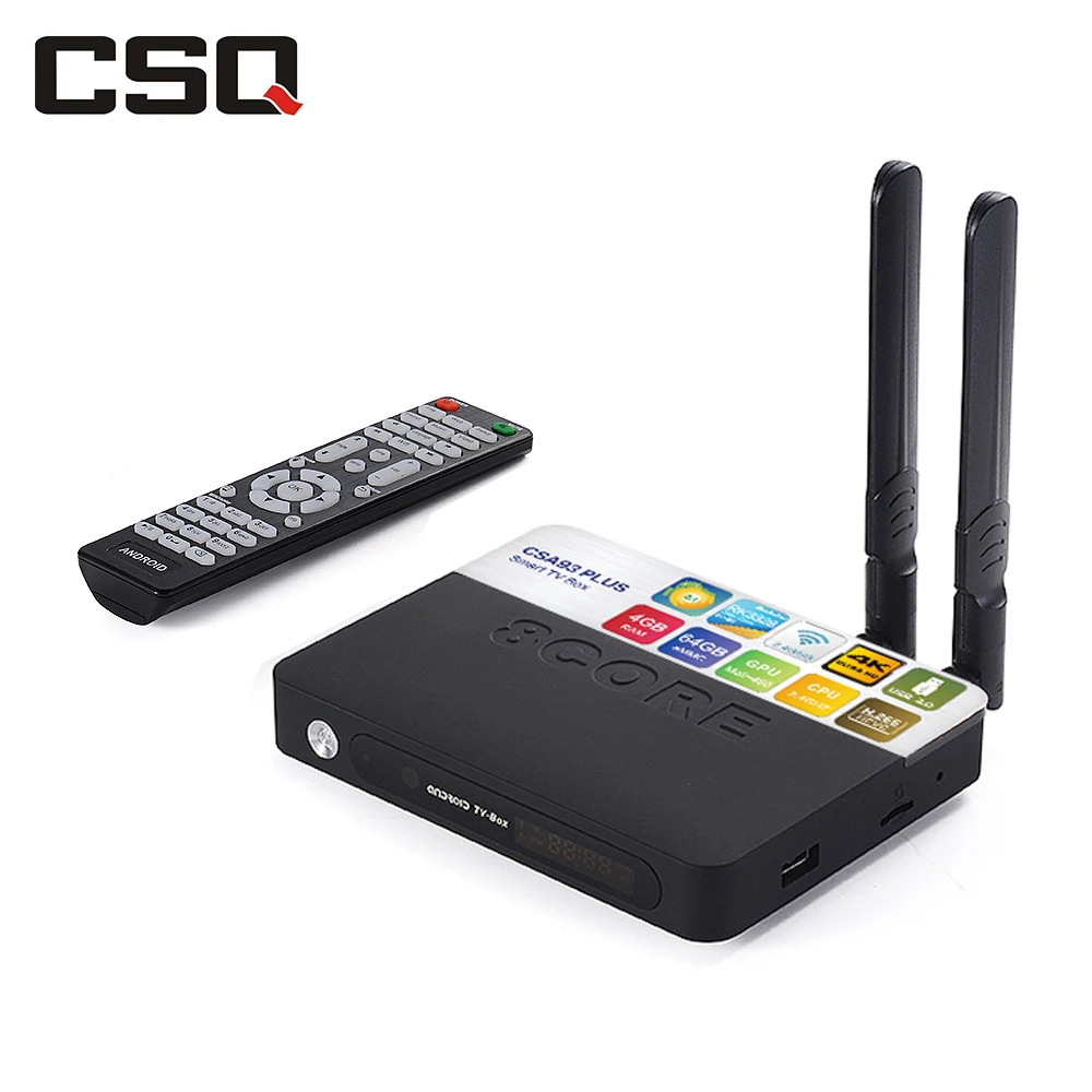 2019 новейший CSA93 Plus Android 8 1 4 ГБ/64 Гб RK3328 четырехъядерный процессор Ultra HD Smart tv Box. 2 4G/5G