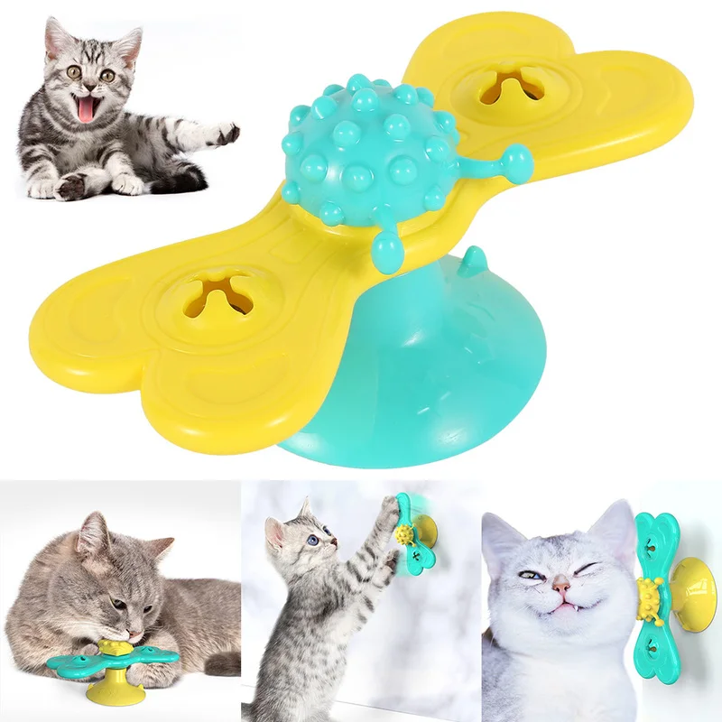 Забавная игрушка для кошек, Интерактивная головоломка, обучающая вращающаяся мельница, шар, вихревые игрушки для кошек, котят, игра, товары для домашних животных