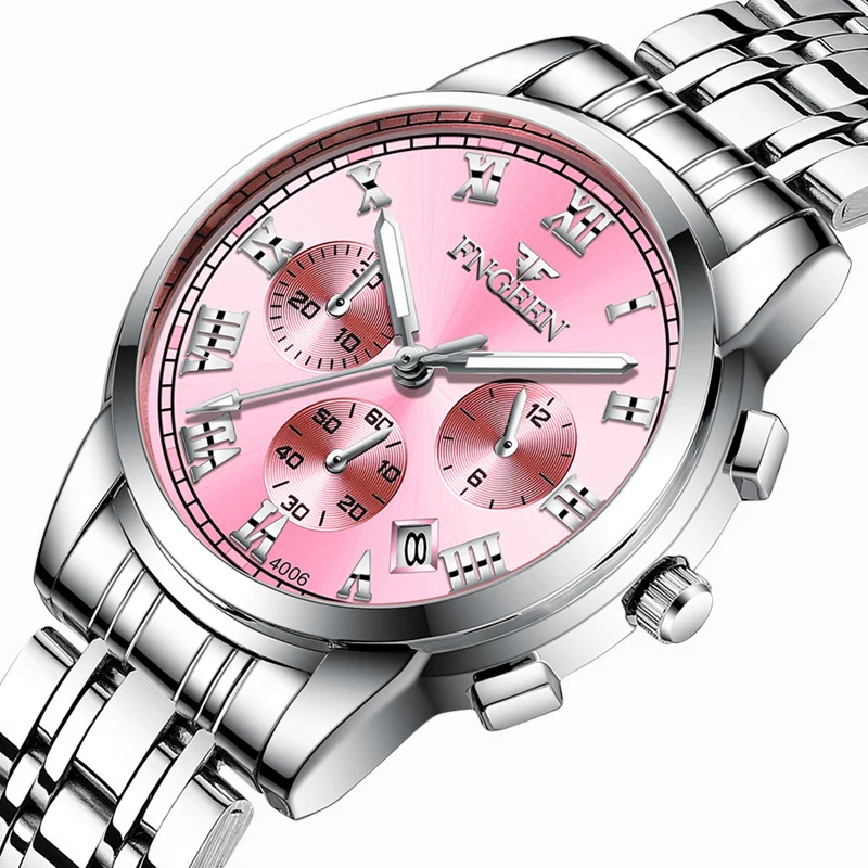 

2021 Ladies Wrist Watches Dress Gold Watch Women Pink Watches Stainless Steel Silver Watchband Clock Female Montre Femme