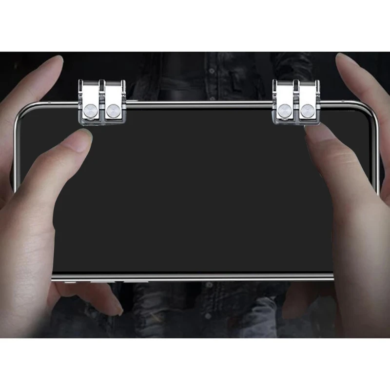 r11s six fingers 1 pairs metal transparent mobile trigger mobile game joystick free global shipping