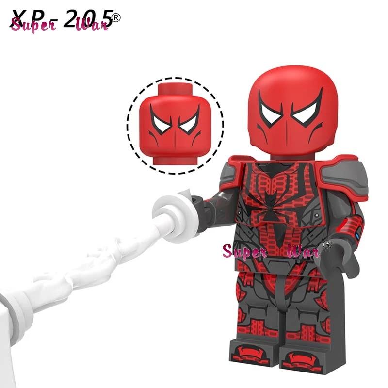 XP205 Одиночный фильм Marvel Человек-паук Venom вдали от дома Mysterio Марии Хил Ned Liz Hydro Man Spiderman Строительные кубики, детские игрушки - Цвет: XP205
