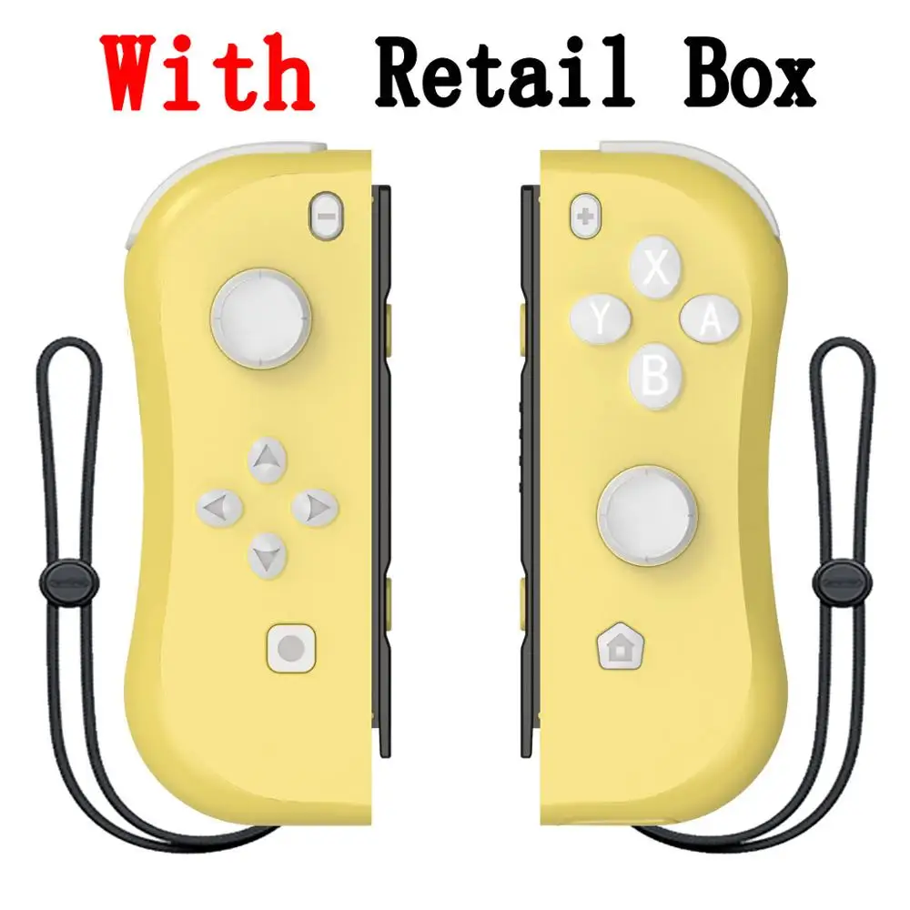 Yellow With Box Управление Bluetooth Джойстик для Joycon Joy Con геймпад Nitendo nintendo Zend переключатель управление Лер триггер джойстик игровая консольная панель - Цвет: Yellow With Box