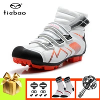 tiebao winter cycling shoes sapatilha ciclismo mtb pedals mountain bike snow boots self locking warmer chaussure vtt riding shoe
