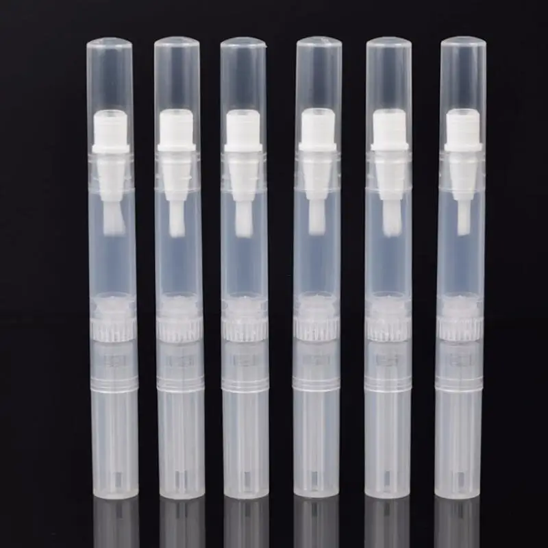 

3ml/4.5ml Clear Lip Balm Nail Polish Oil Tube Empty Twist Pen Cuticle Oil Containers with Brush LX2663