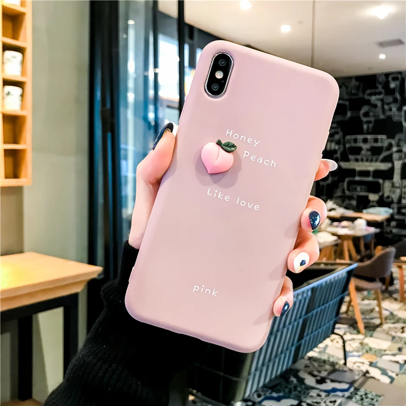 3D фруктовая кукла чехол для huawei P30 Pro P20 Lite милый персиковый оранжевый авокадо матовый чехол для huawei mate 20 Lite mate 10