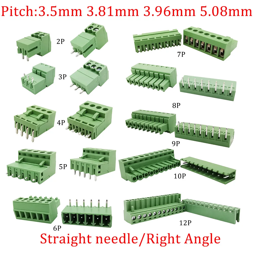 5 пар 15EDG KF2EDG 3 мм 81 96 08 PCB винтовая Клеммная колодка 2-12Pin штекер гнездовой разъем