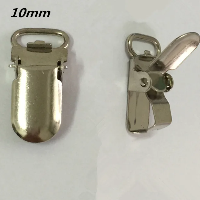 

2018 NEW 10mm(1cm) 50 Pcs Metal Paci Pacifier Suspender Clips Clip Hook Holder metal Insert Craft Sewing Tool