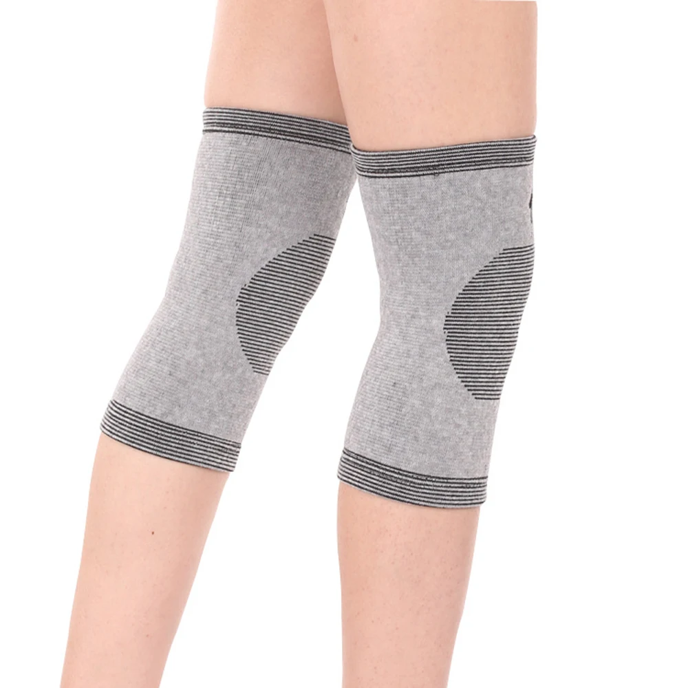 Бамбуковые угольные наколенники с высокой эластичностью для теплой защиты от артрита во время велосипедных прогулок на свежем воздухе для мужчин и женщин.