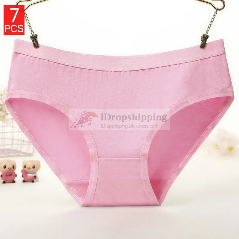 7PK 7PCS трусы женские предметов хлопок Для женщин нижнее белье Плюс Размеры брюки большой Для женщин s женские Трусики для девочек трусики малоэтажных трусы бесшовные трусы белье для женщин M~ 3XL - Цвет: 7PK